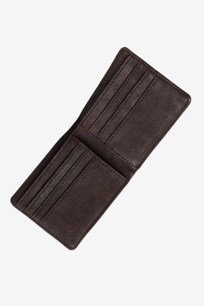 Portefeuille homme AC&Co / Altınyıldız Classics bleu marine-marron avec coffret cadeau et compartiments pour cartes