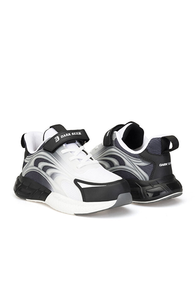 Baskets enfant Dark Seer DS Mithril blanches et noires