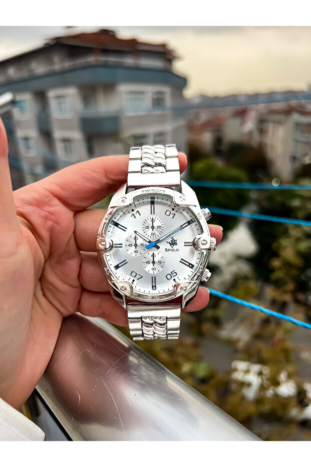 Montre homme S.POLO étanche avec bracelet en métal