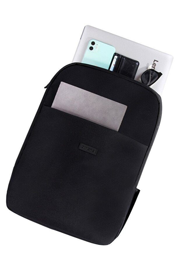 Sac à dos noir imperméable D'VERS  avec fermeture éclair, compatible avec les tailles 15,6-16,1-16,9 pouces