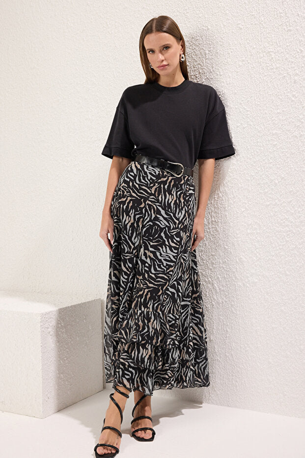 Modest Black Ruffle