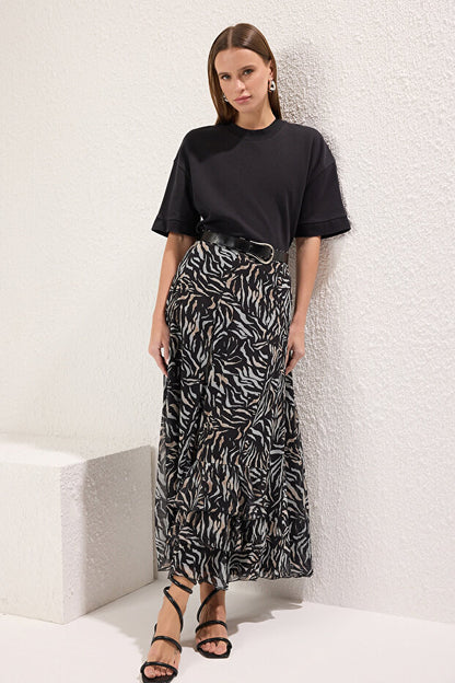 Modest Black Ruffle