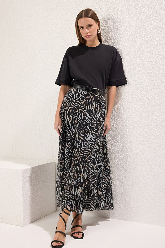 Modest Black Ruffle