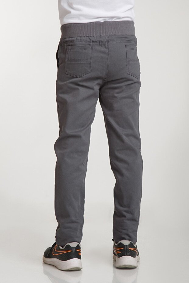 Pantalon d'école en toile à taille côtelée General Brands (IL EST RECOMMANDÉ DE COMMANDER UNE TAILLE AU-DESSUS)
