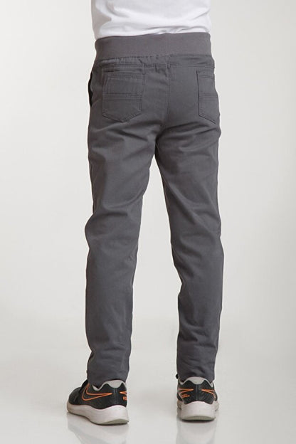 Pantalon d'école en toile à taille côtelée General Brands (IL EST RECOMMANDÉ DE COMMANDER UNE TAILLE AU-DESSUS)
