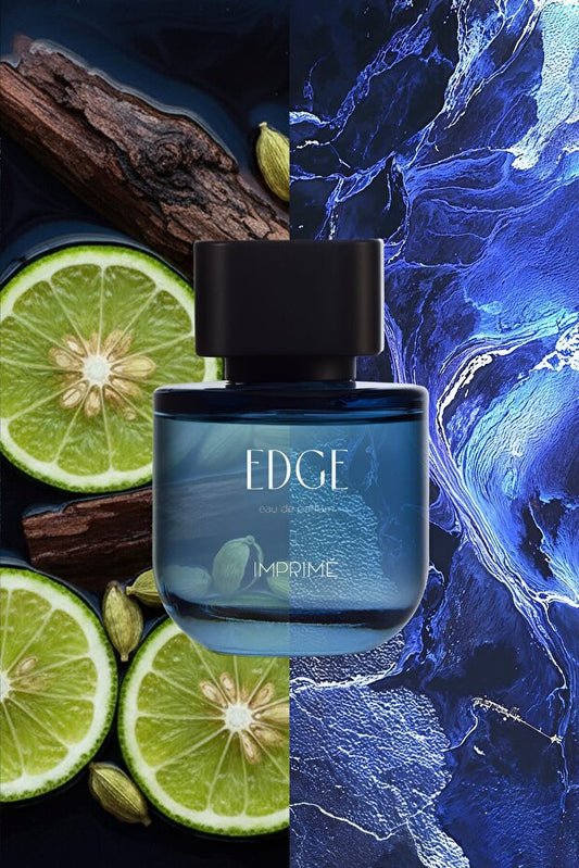 Imprime Edge EDP Parfum Homme 50ml | Aromatique et Boisé | Bergamote, Citron, Poivre Rose, Lavande, Ambre, Musc