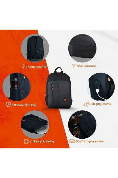 Sac à dos intelligent pour ordinateur portable NPO  Citylife Cl01s 16" - Noir