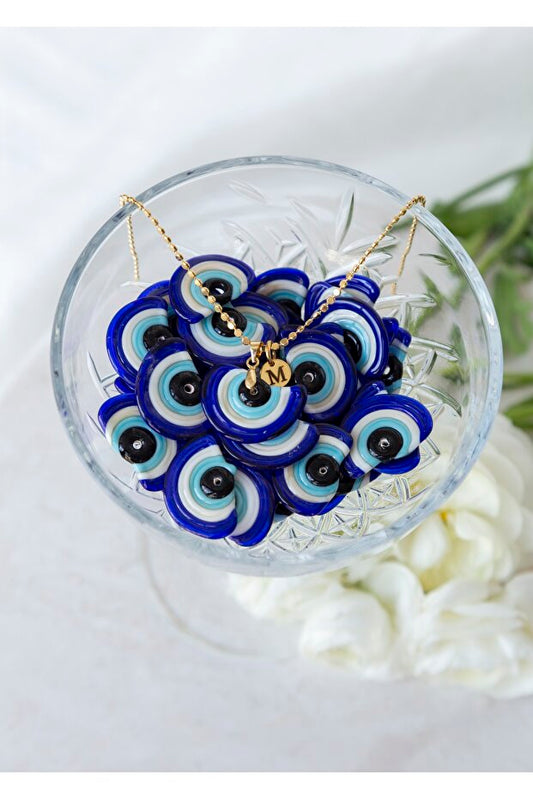 Collier CHARMLUCKY  Murano Œil protecteur (LETTRE)