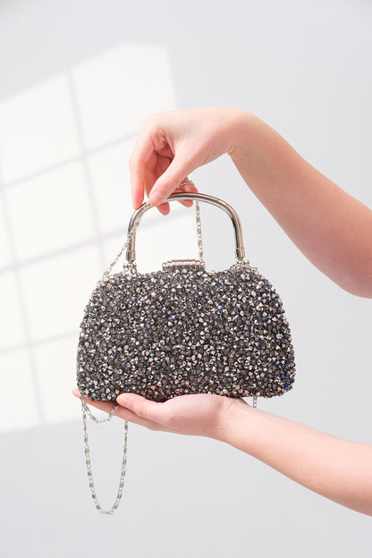Pochette de soirée ROZA CANTA pour femme, ornée de détails dorés