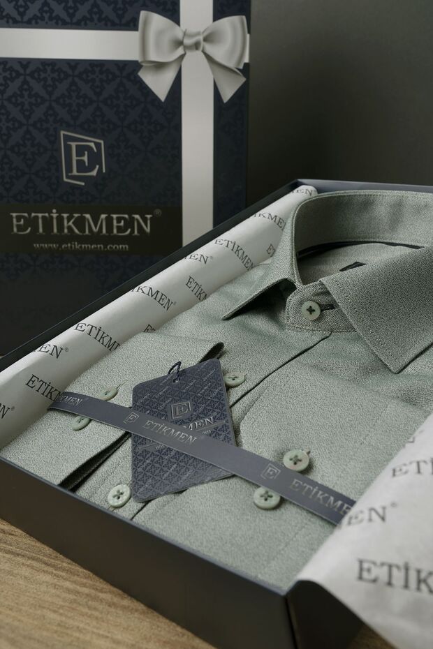 Chemise homme Etikmen Aqua Green Slimfit