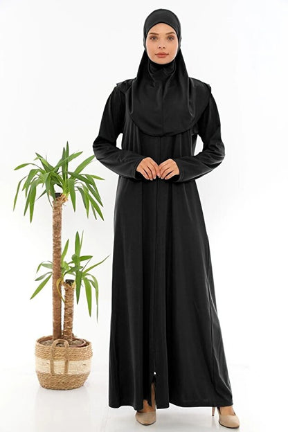 Robe de prière une pièce antidérapante à fermeture éclair Medipek , noire