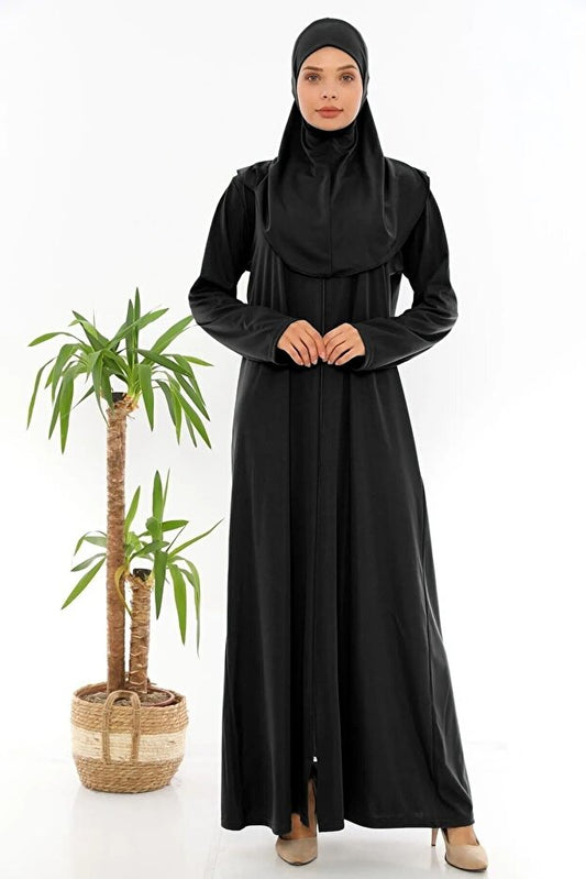 Robe de prière une pièce antidérapante à fermeture éclair Medipek , noire