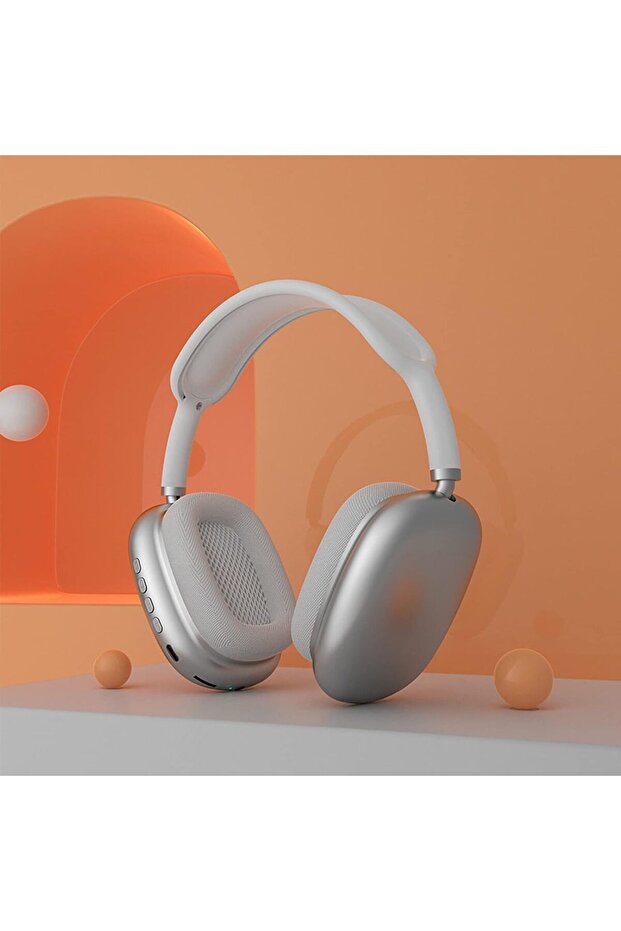 Generic P9 Wireless Headphones With Microphone- Rechargeable Over Ear Bluetooth,sd Slot