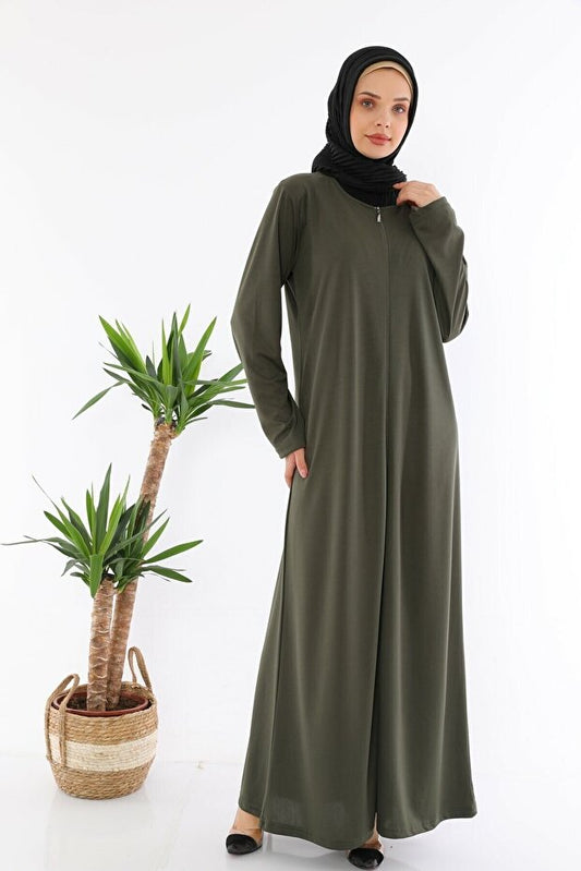 Robe de prière/abaya noire à fermeture éclair pour femme Medipek