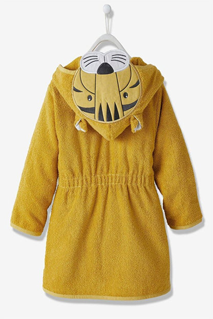 TEKSMODA HER MODA ONDA  Peignoir à capuche en coton pour fille et garçon - Tigre