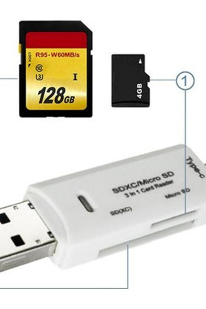 Lecteur de cartes convertisseur Datastar USB 2.0 vers micro SD
