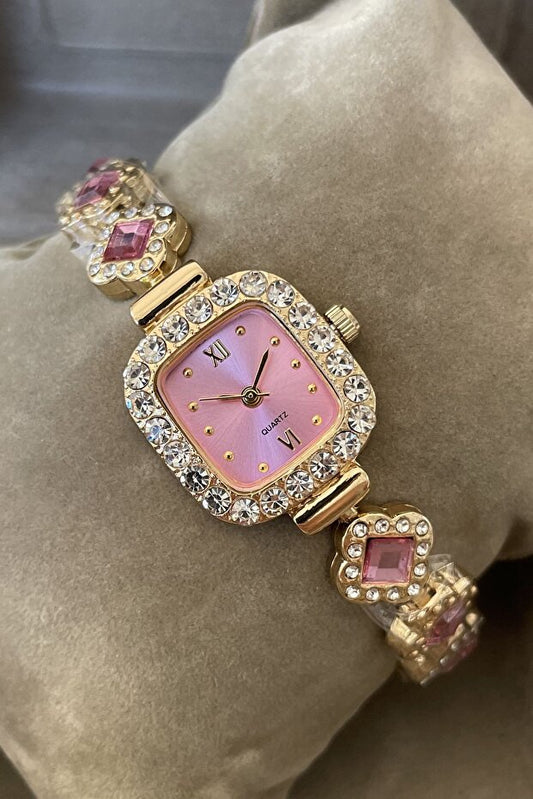 Montre-bracelet Leerybee  pour femme, modèle ATG-19, ornée de bijoux vintage