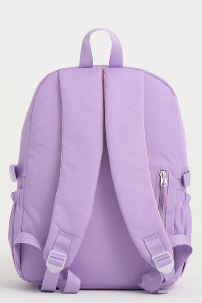 Sac à dos scolaire Roxbros  Kawaii style coréen avec accessoires pour filles et garçons, lilas