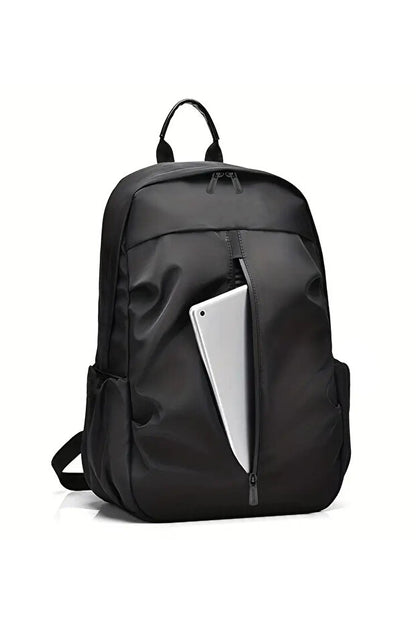 Carnet et sac à dos noirs à fermeture éclair en tissu déperlant D'VERS
