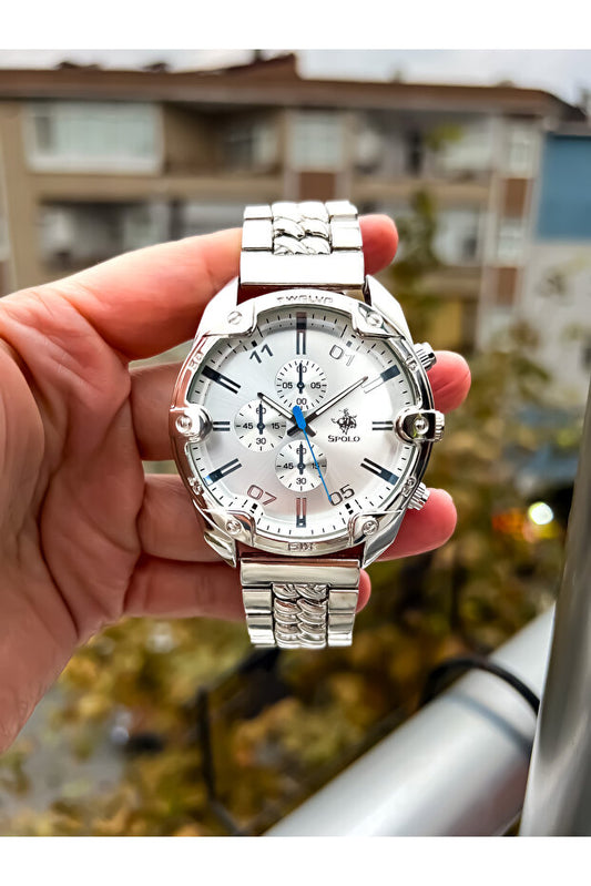 Montre homme S.POLO étanche avec bracelet en métal