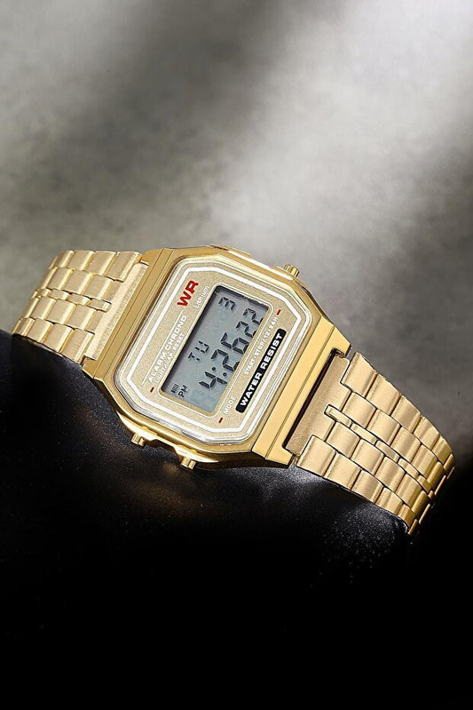 Montre Newera  style rétro, bracelet en métal, montre-bracelet numérique UMR410038