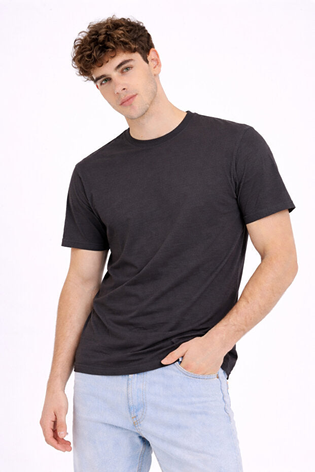 Lot de 5 t-shirts Montland pour homme, 100 % coton, texture douce, col rond