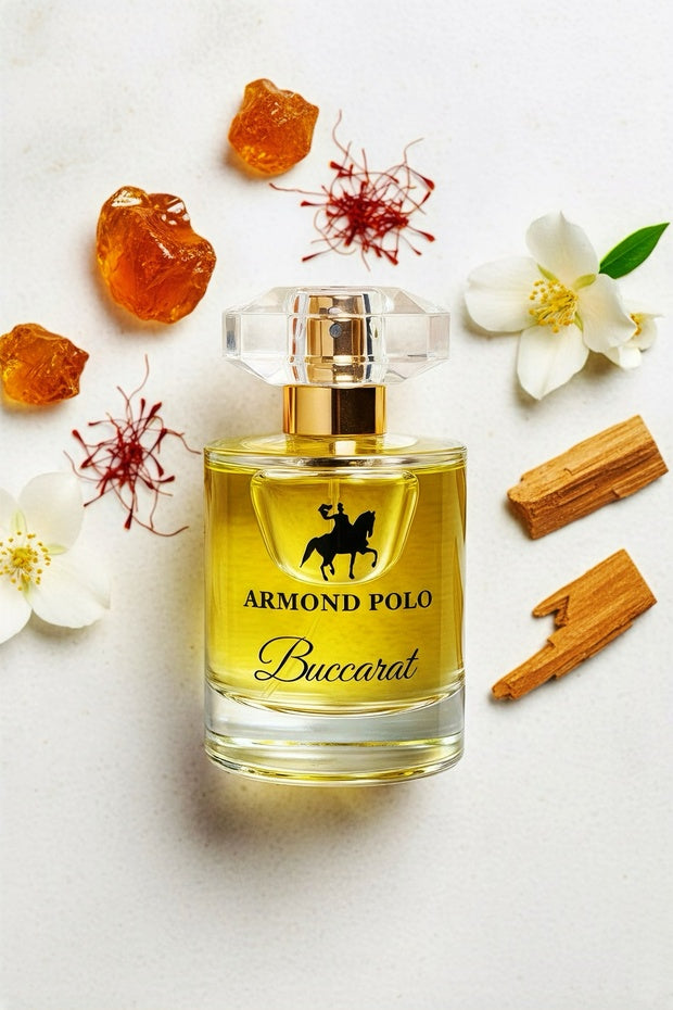 Armond Polo Parfum unisexe Buccarut 50 ml : Boisé, Ambré, Floral, Jasmin et Cèdre.