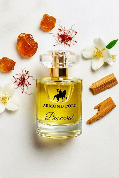 Armond Polo Parfum unisexe Buccarut 50 ml : Boisé, Ambré, Floral, Jasmin et Cèdre.