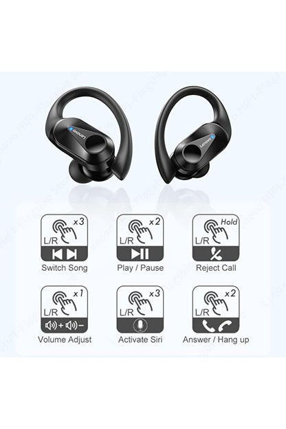 Écouteurs intra-auriculaires de sport Bluetooth LENOVO  Thinkplus LP75 avec indicateur de charge Noir