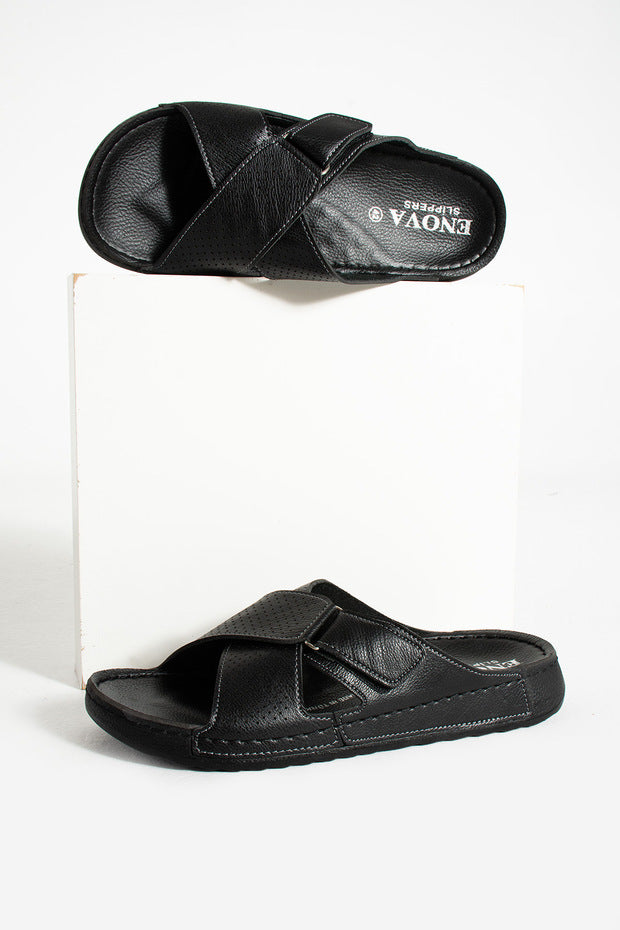 Mocassins Orthopédiques Enova Birrbazaar pour Hommes, Réglables, avec Sangle, Cousus, en Cuir (SUNİ) (INTÉRIEUR EXTÉRIEUR)
