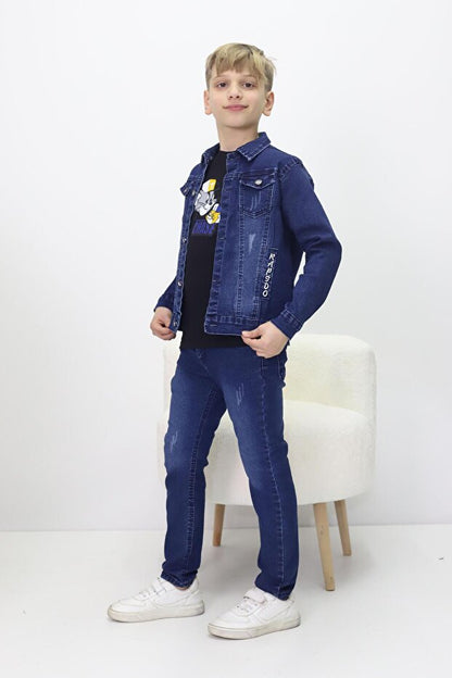 Ensemble en denim tendance pour enfants RAPIDO LIFE – Style et confort réunis