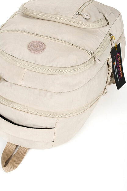 Sac à dos scolaire unisexe citycenterfashion  en tissu froissé imperméable, grande taille, pour collège, lycée et université, cty-lbn-301