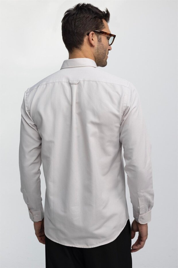 Chemise Tudors  pour homme, coupe classique, col boutonné, poche brodée, coupe régulière, tissu Oxford, col boutonné
