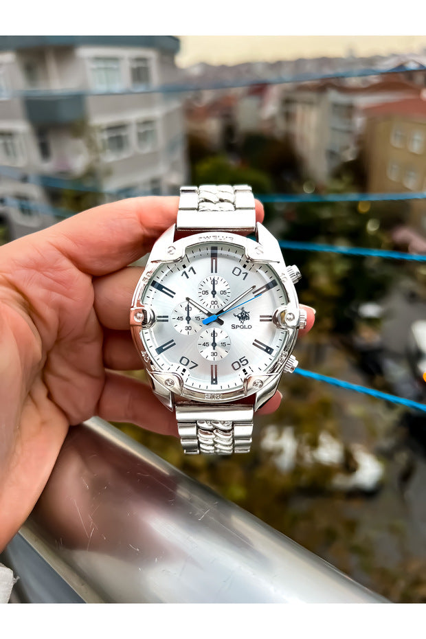 Montre homme S.POLO étanche avec bracelet en métal