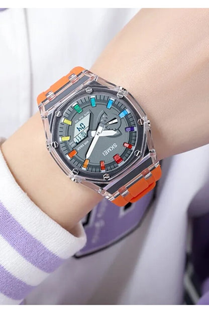 Montre-bracelet LED Skmei  2100 au design sportif coloré