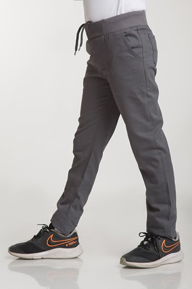 Pantalon d'école en toile à taille côtelée General Brands (IL EST RECOMMANDÉ DE COMMANDER UNE TAILLE AU-DESSUS)
