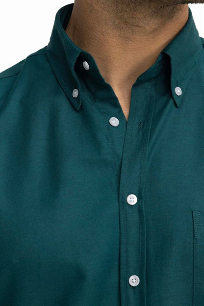 Chemise Tudors  pour homme, coupe classique, col boutonné, poche brodée, coupe régulière, tissu Oxford, col boutonné