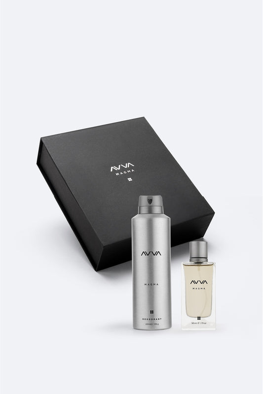 Coffret cadeau Avva Magma pour homme, parfum et déodorant 2 pièces (50 ml + 226 ml) B009109