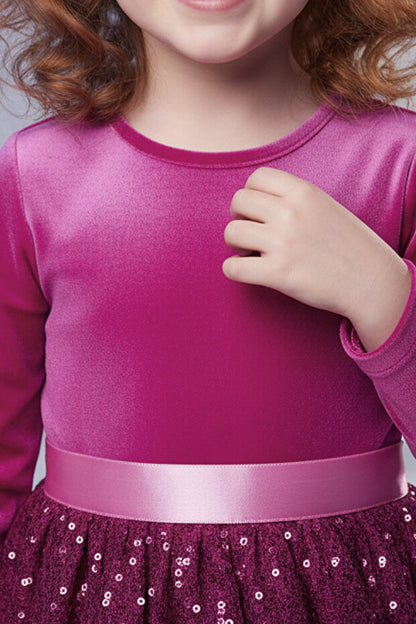 Robe bouffante en velours à sequins et nœud papillon pour filles de 3 à 10 ans ( My Kids Wear).