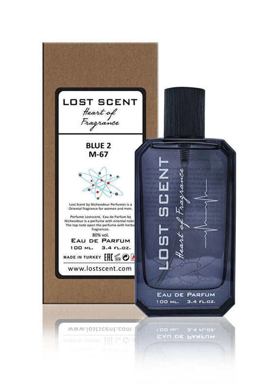 Lost Scent  est un parfum longue durée, frais et percutant - M67 Blue 2 Parfum pour homme 100 ml EDP.