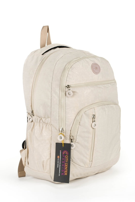 Sac à dos scolaire unisexe citycenterfashion  en tissu froissé imperméable, grande taille, pour collège, lycée et université, cty-lbn-301