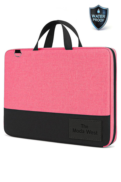 Sacoche pour ordinateur portable Modawest  grise avec bandoulière, format 13-14-15,6-16,1 pouces