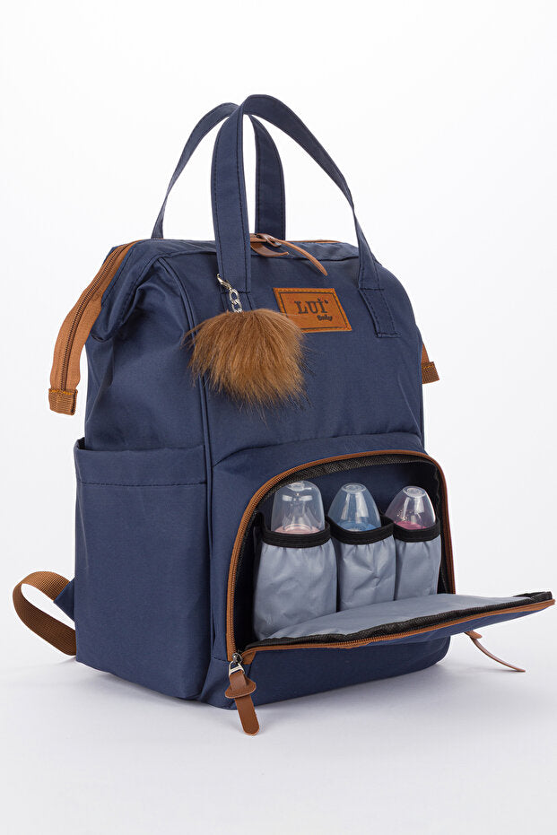 Sac à dos L&M LEGAS MODA  pour soins mère-bébé avec porte-bouteille isotherme et fixation pour poussette (CADEAU INCLUS)