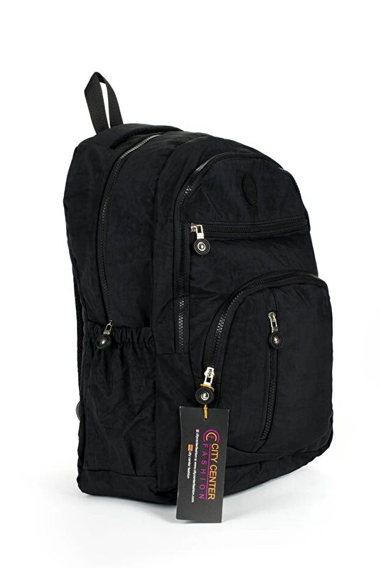 Sac à dos scolaire unisexe citycenterfashion  en tissu froissé imperméable, grande taille, pour collège, lycée et université, cty-lbn-301