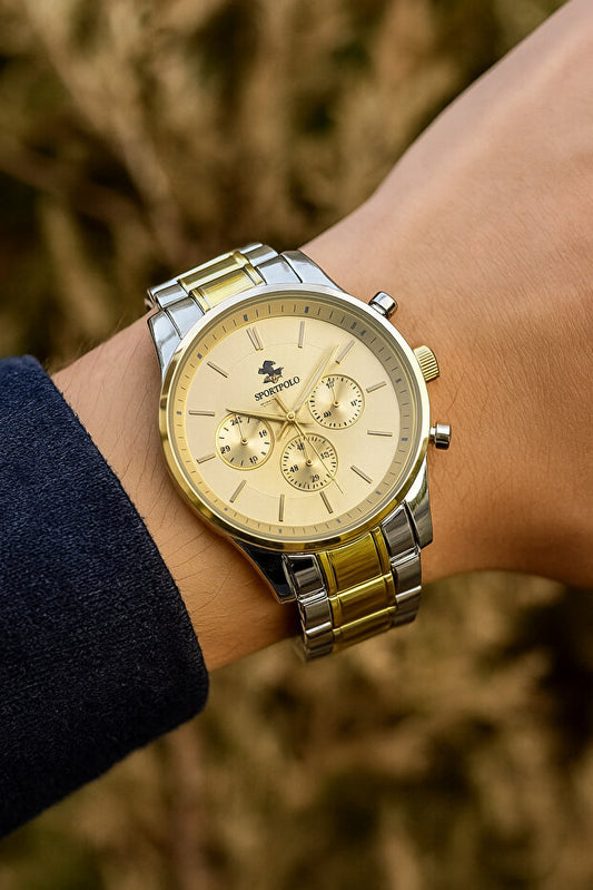 Montre homme G-Sport POLO à bracelet en acier