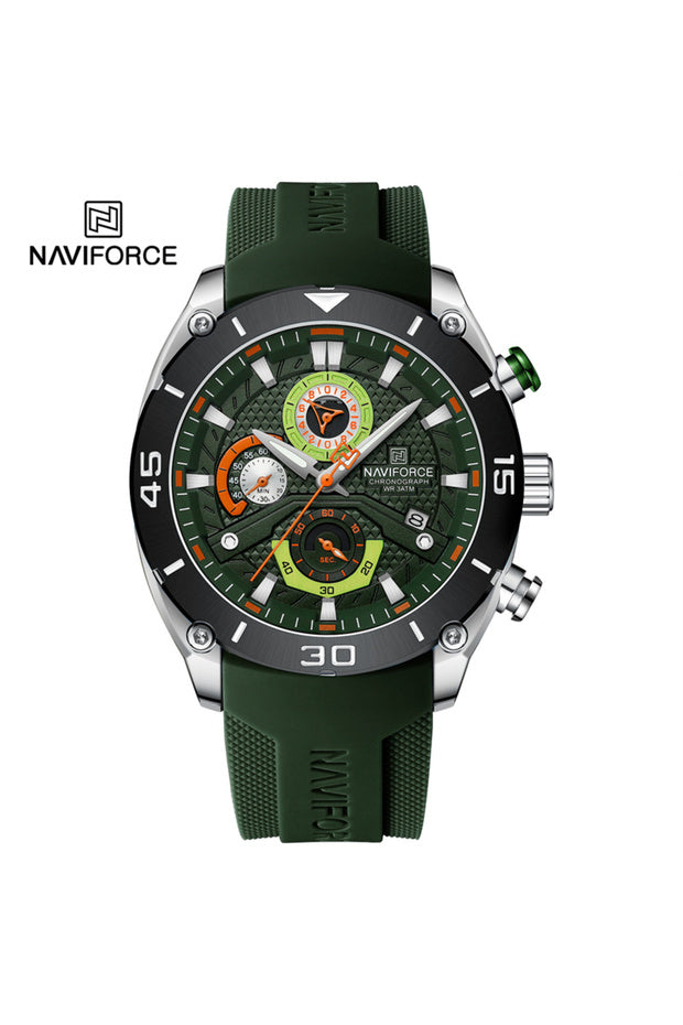 Montre de sport Naviforce  RGBB pour homme, étanche, à quartz, chronographe, style militaire, avec Lumi