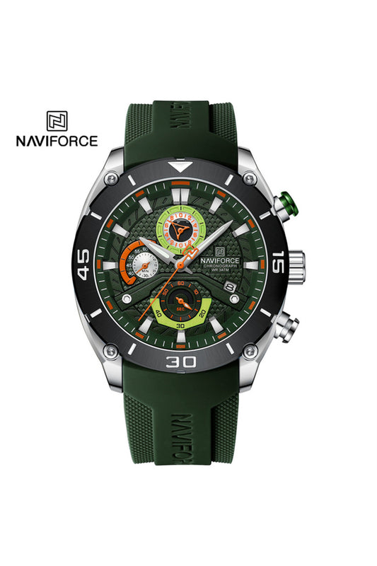 Montre de sport Naviforce  RGBB pour homme, étanche, à quartz, chronographe, style militaire, avec Lumi