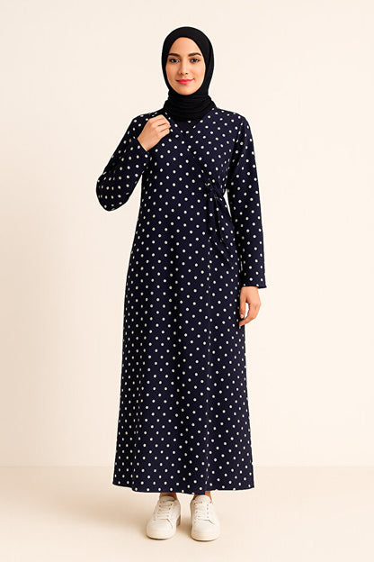 Robe de prière saisonnière à nouer sur le côté et à pois de la collection Kutay