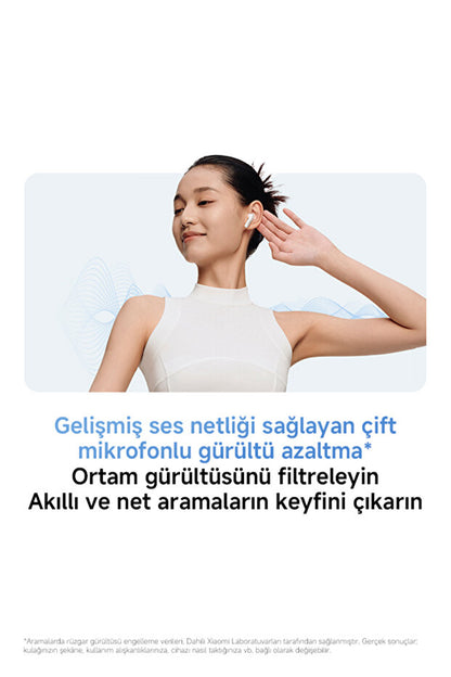 Écouteurs intra-auriculaires Xiaomi Redmi Buds 6 Active - Blanc TWS (Garantie Xiaomi Turquie)