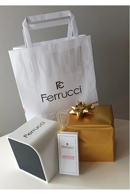 Montre femme Ferrucci , bracelet en acier doré